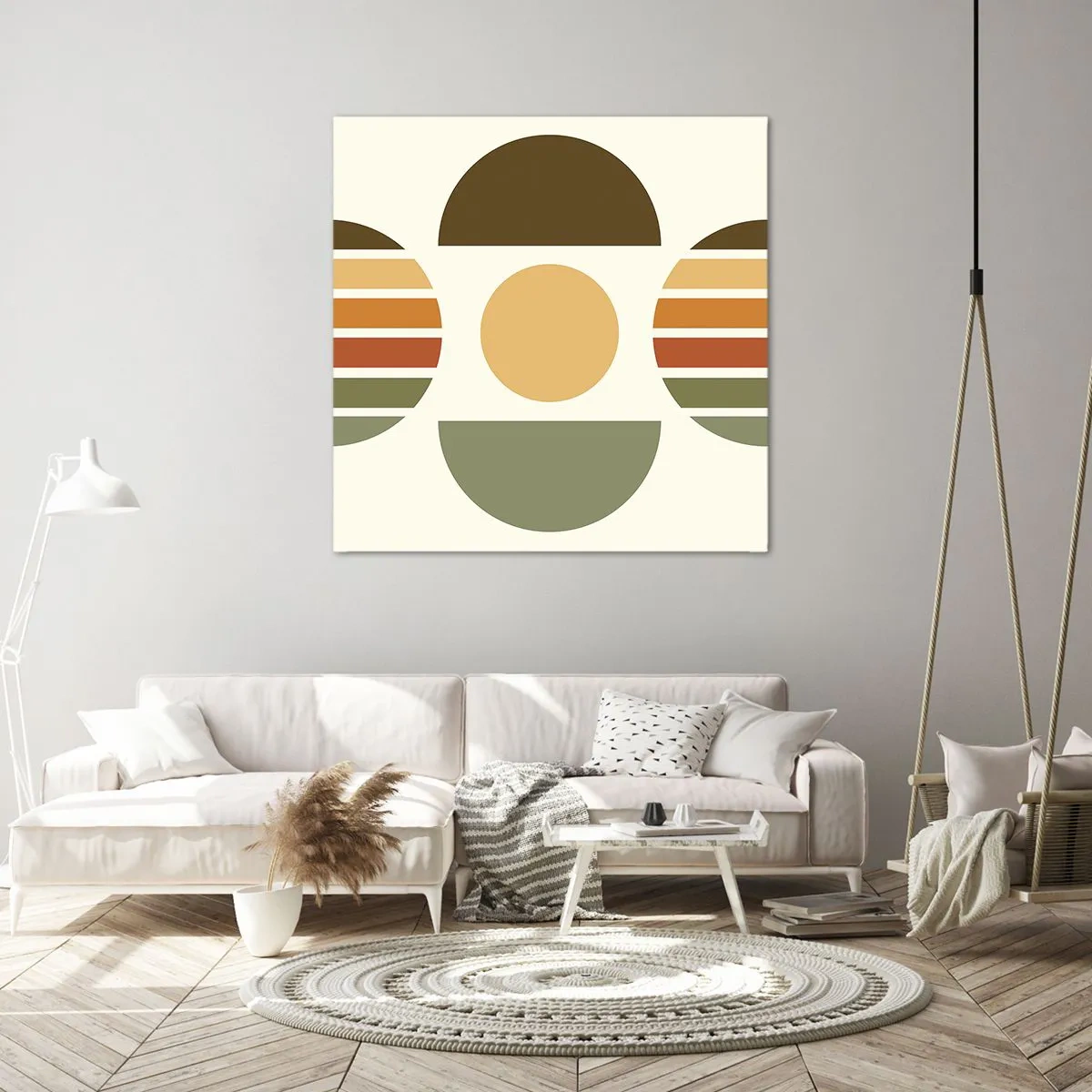 Quadro em tela - Em tons terrosos - 40x40 cm