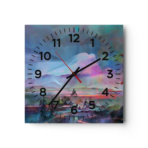 Relógio de parede - Relógio em vidro - Sob um céu benevolente - 30x30 cm