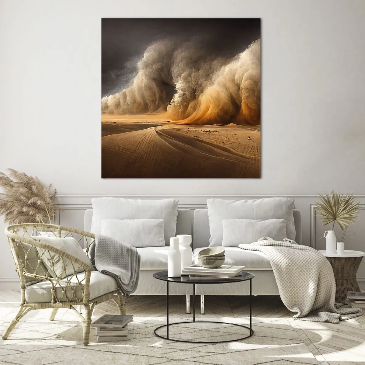 Quadro em vidro - A Ira do Deserto - 30x30 cm