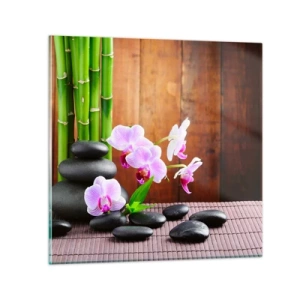 Quadro em vidro - Experimente os prazeres do Oriente - 30x30 cm