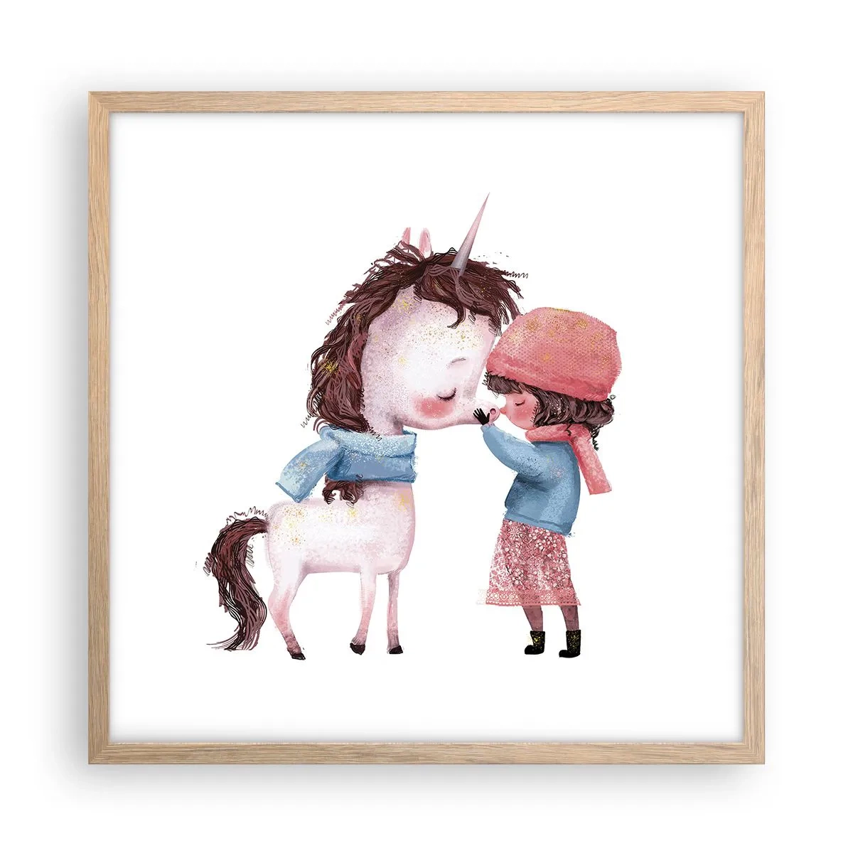 Pôster com moldura de carvalho claro - Conto do inverno - 50x50 cm