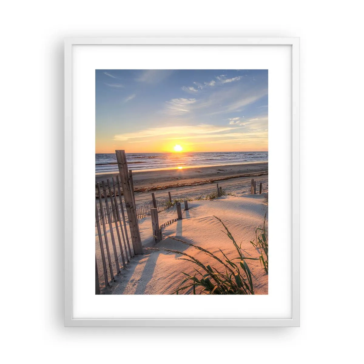 Pôster em moldura branca - Brilho e sombra do vento - 40x50 cm