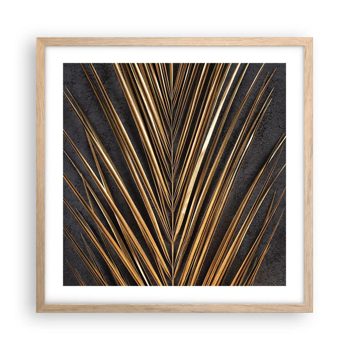 Pôster com moldura de carvalho claro - Ouro dos trópicos - 50x50 cm