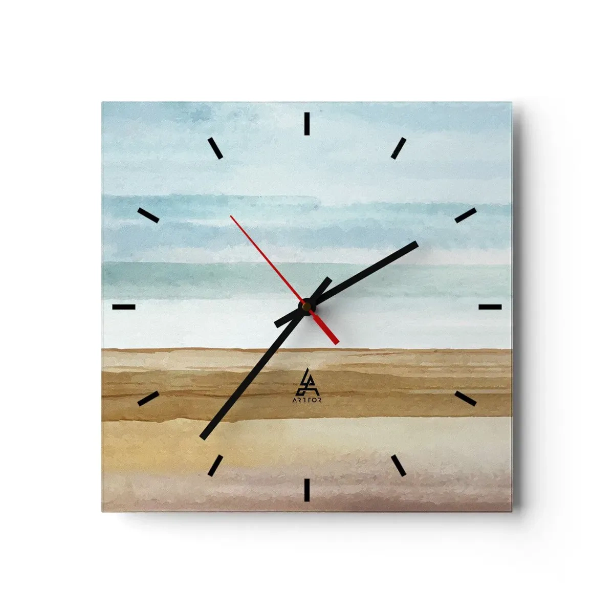 Relógio de parede - Relógio em vidro - Serenidade - 30x30 cm