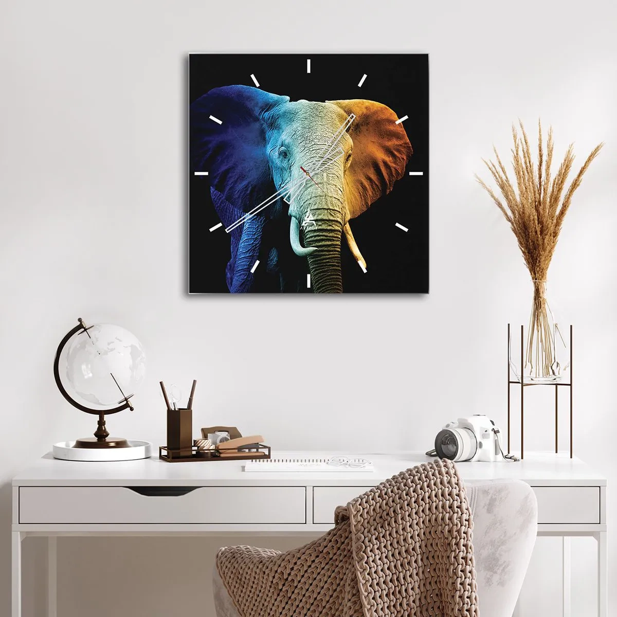 Relógio de parede - Relógio em vidro - Excêntrico, não esquisito - 40x40 cm