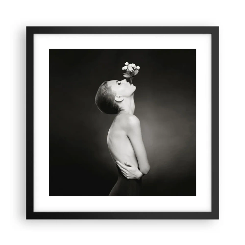 Pôster com moldura preta - Elegância excêntrica - 40x40 cm