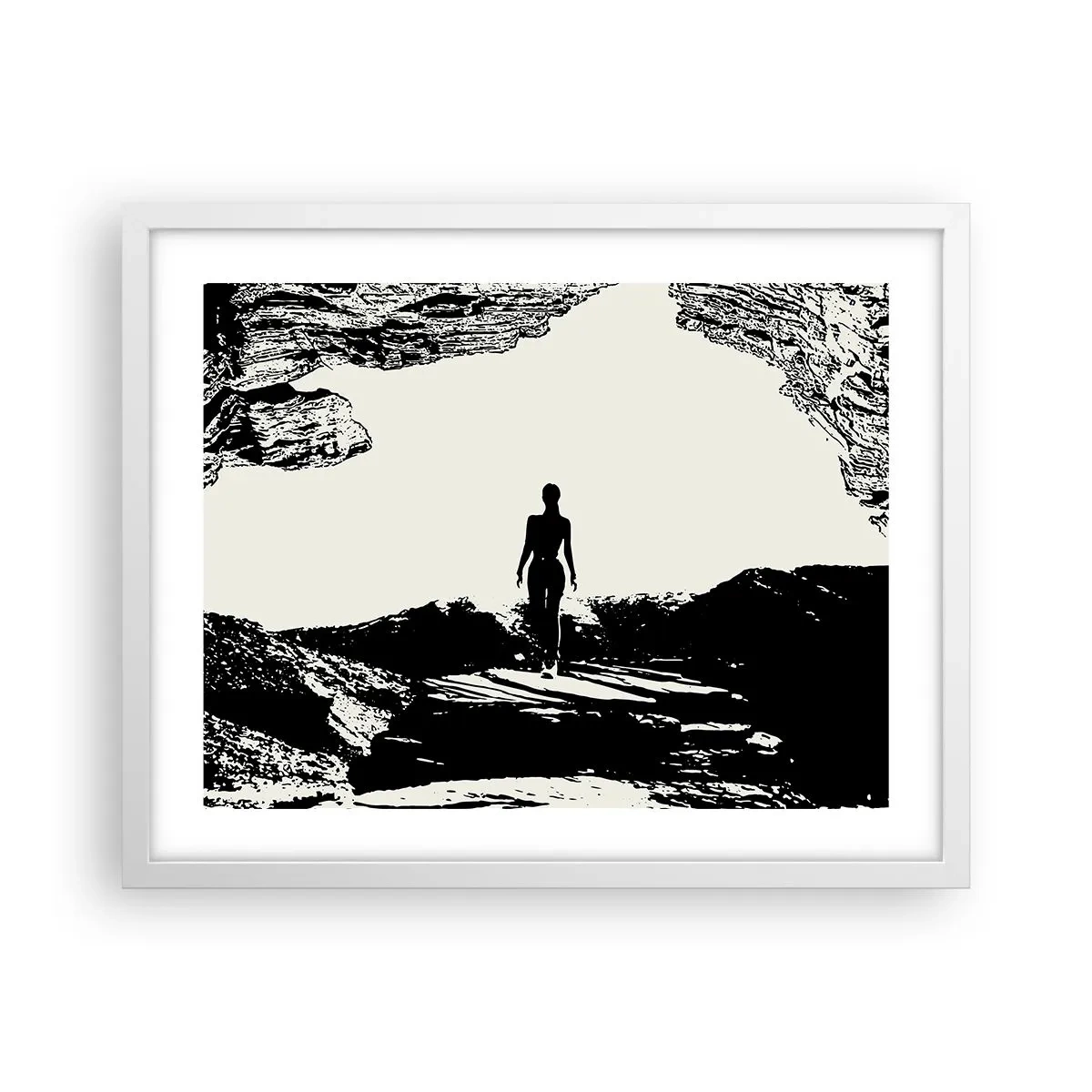 Pôster em moldura branca - Novo visual - 50x40 cm