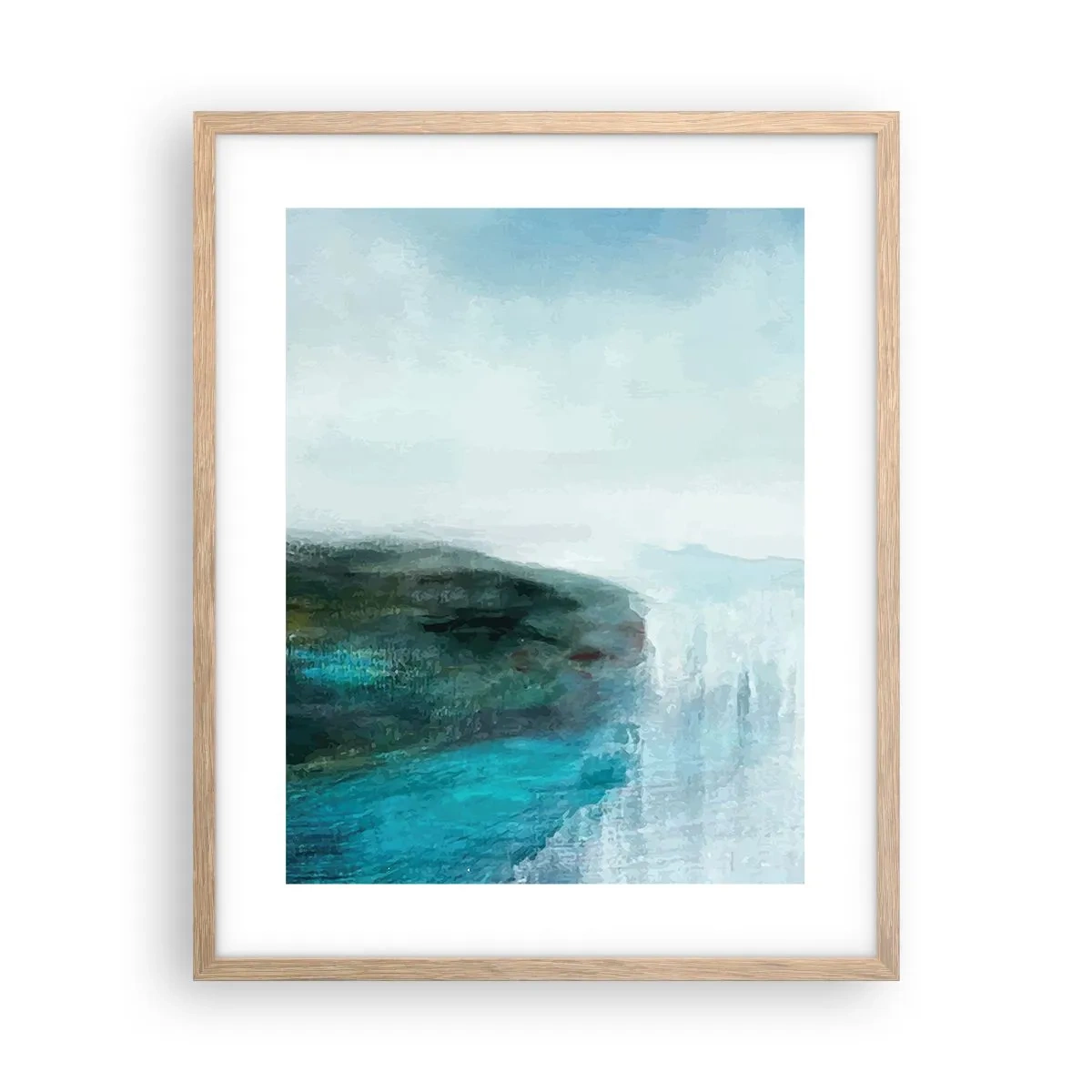 Pôster com moldura de carvalho claro - Abstração náutica - 40x50 cm