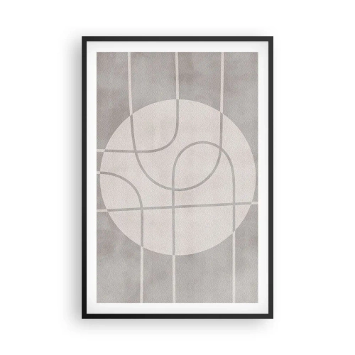 Pôster com moldura preta - Circular e direto - 61x91 cm