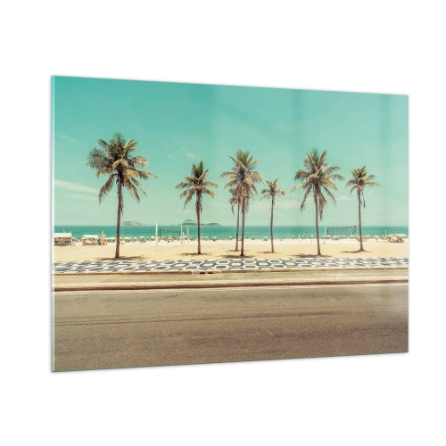 Quadro em vidro - Em guarda da praia - 100x70 cm