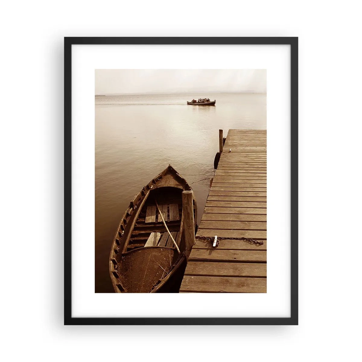 Pôster com moldura preta - Paz de espírito - 40x50 cm