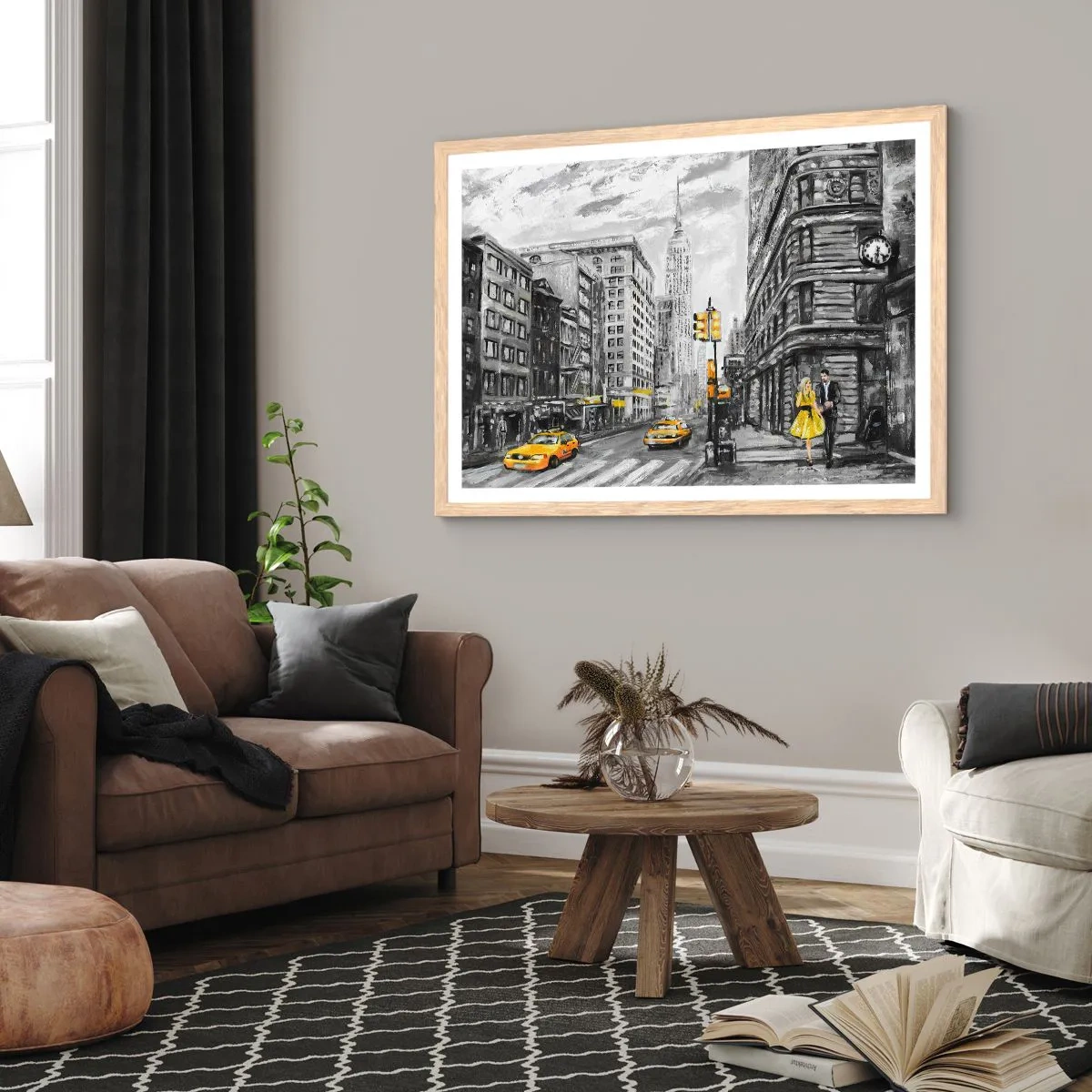 Pôster com moldura de carvalho claro - Um conto de Nova Iorque - 40x30 cm