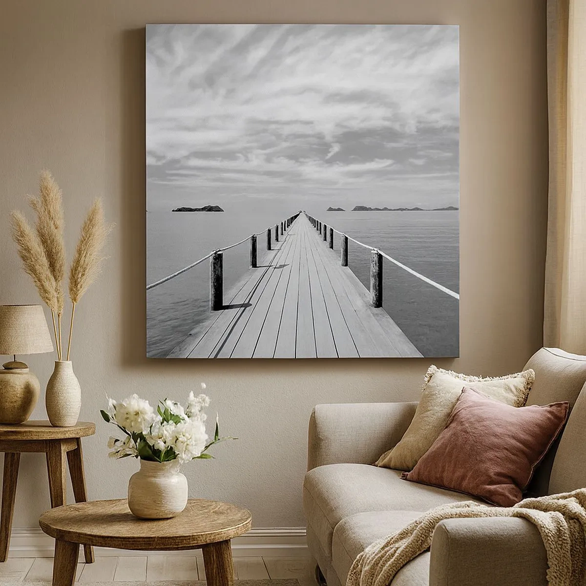 Quadro em tela - Talvez uma viagem... - 30x30 cm