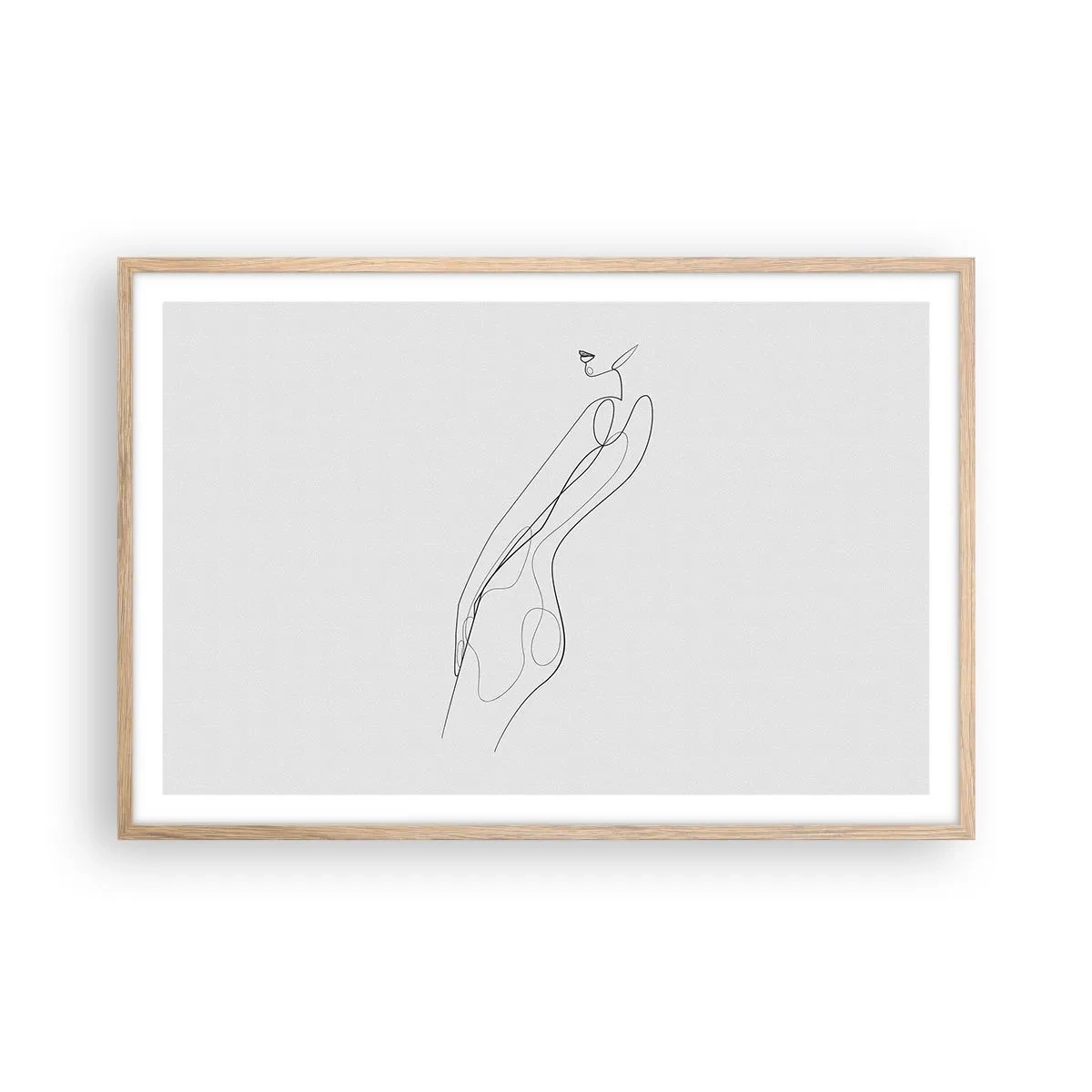 Pôster com moldura de carvalho claro - Apenas uma promessa - 91x61 cm