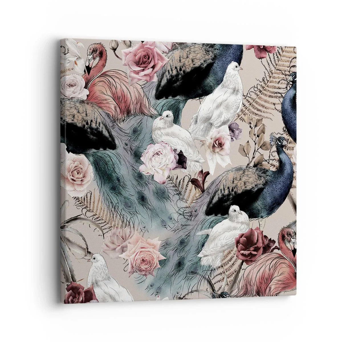 Quadro em tela - No jardim do palácio - 30x30 cm