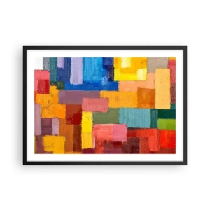 Pôster com moldura preta - Cada um diferente, todos coloridos - 70x50 cm