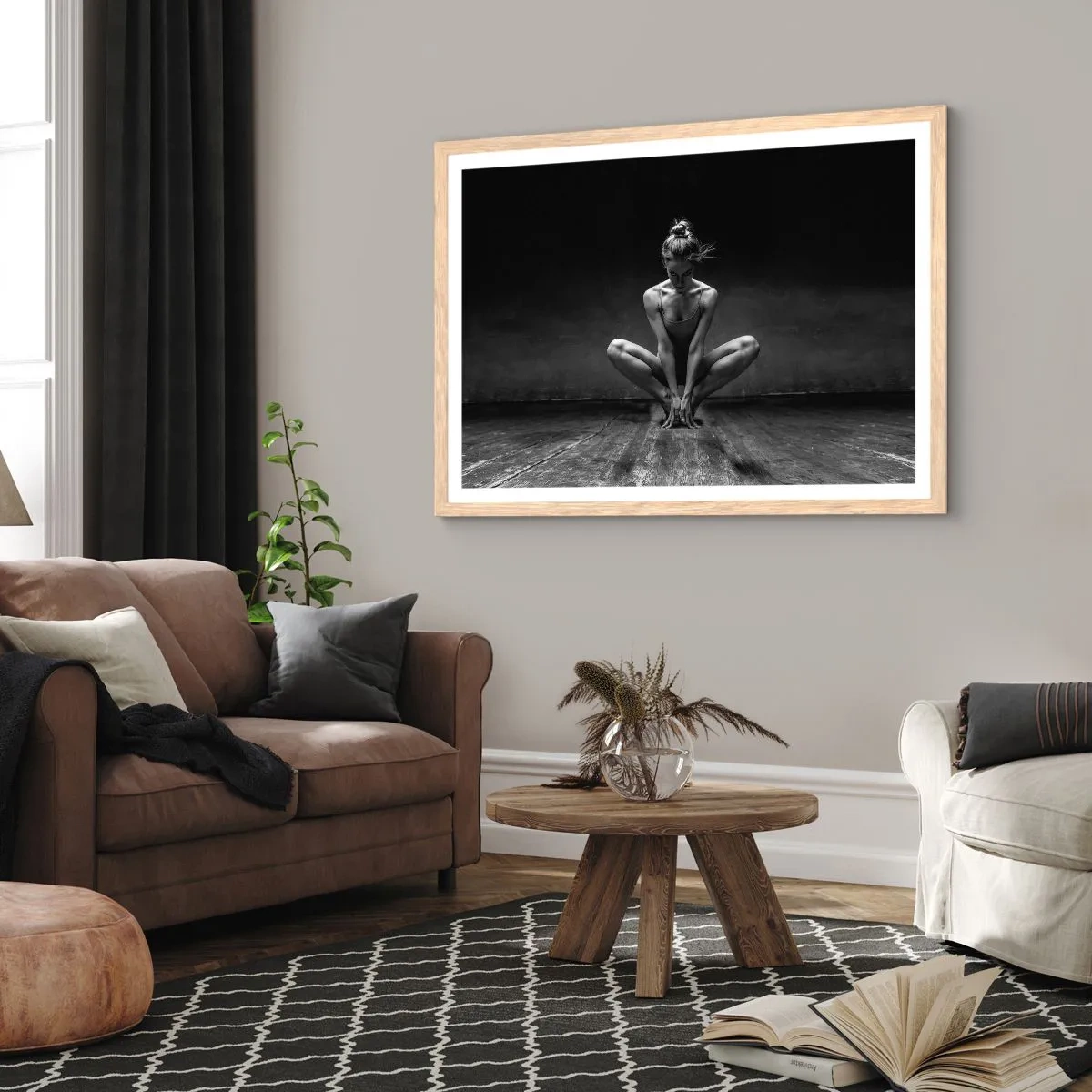 Pôster com moldura de carvalho claro - A energia da dança - 91x61 cm