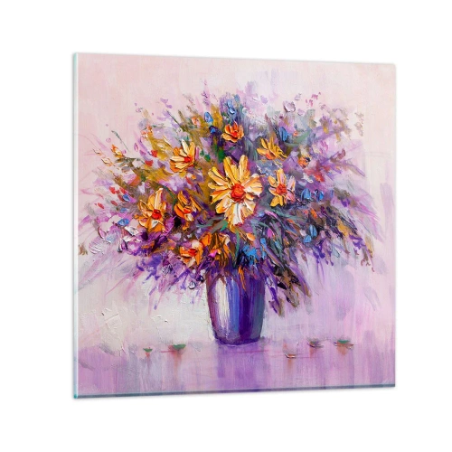Quadro em vidro - Cheiro agradável, aparência agradável - 30x30 cm