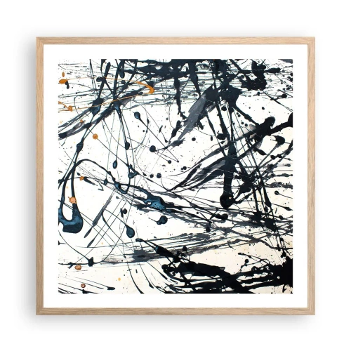 Pôster com moldura de carvalho claro - Com ou sem sentido? - 60x60 cm