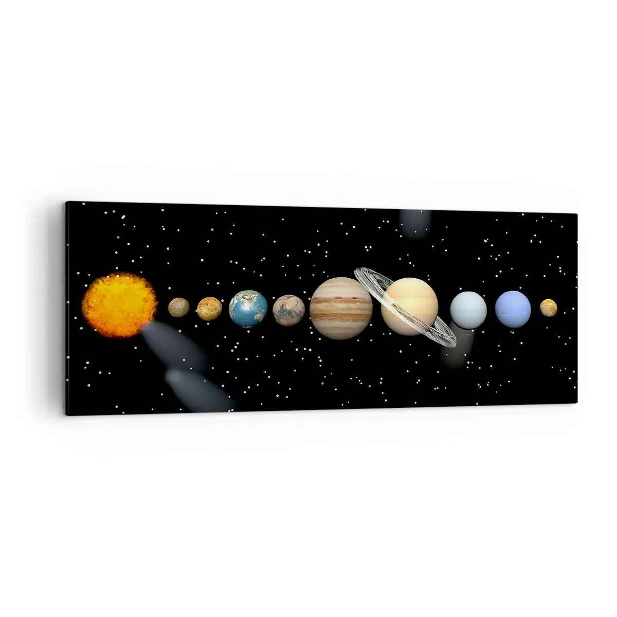 Quadro em tela - E os planetas estão a enlouquecer... - 140x50 cm