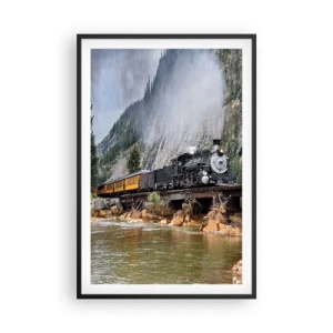 Pôster com moldura preta - Para onde? Onde? - 61x91 cm