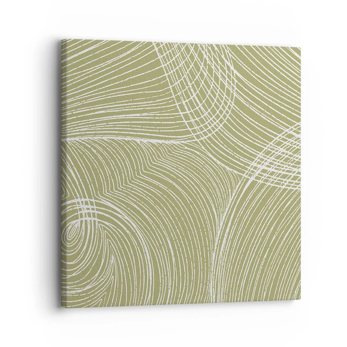 Quadro em tela - Abstração intrincada em branco - 30x30 cm