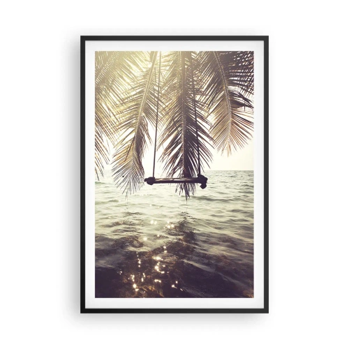 Pôster com moldura preta - Deixe-se levar pela imaginação - 61x91 cm