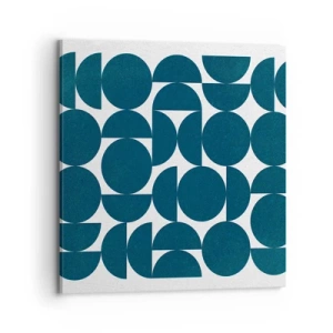 Quadro em tela - Círculos e semicírculos - 70x70 cm