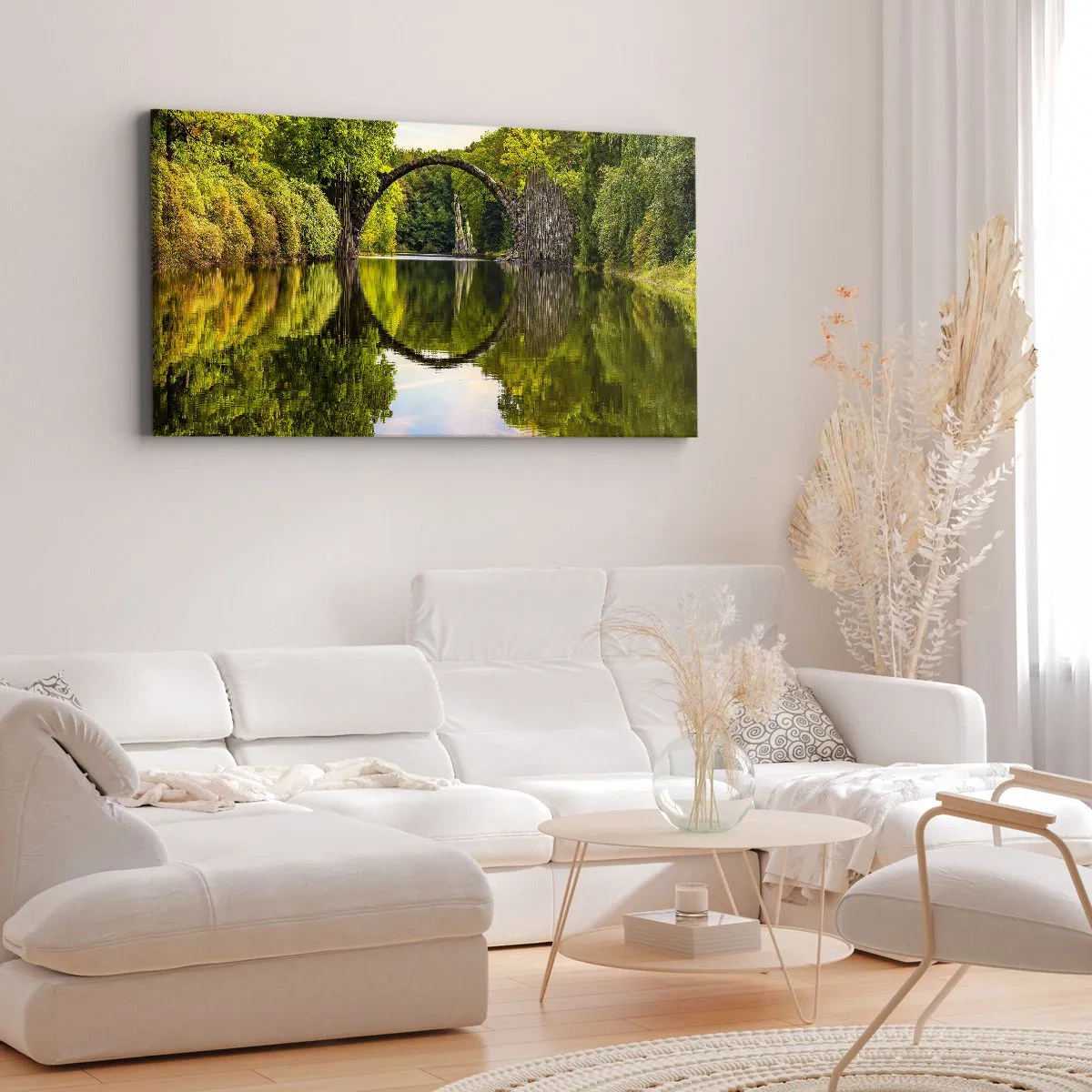 Quadro em tela - Na junção de dois mundos - 100x40 cm