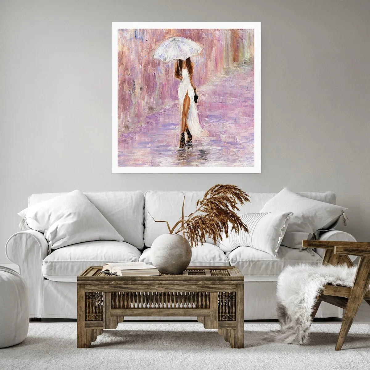 Pôster - Na chuva lilás - 30x30 cm