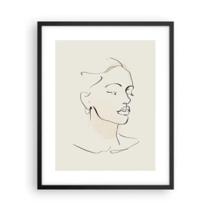 Pôster com moldura preta - Uma certa linha - 40x50 cm