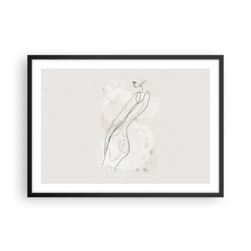 Pôster com moldura preta - Errar o olhar - 70x50 cm