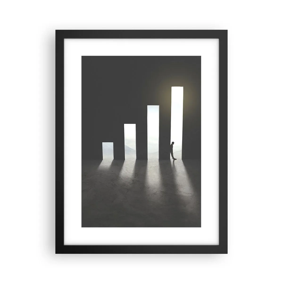 Pôster com moldura preta - Sucesso – impressão - 30x40 cm