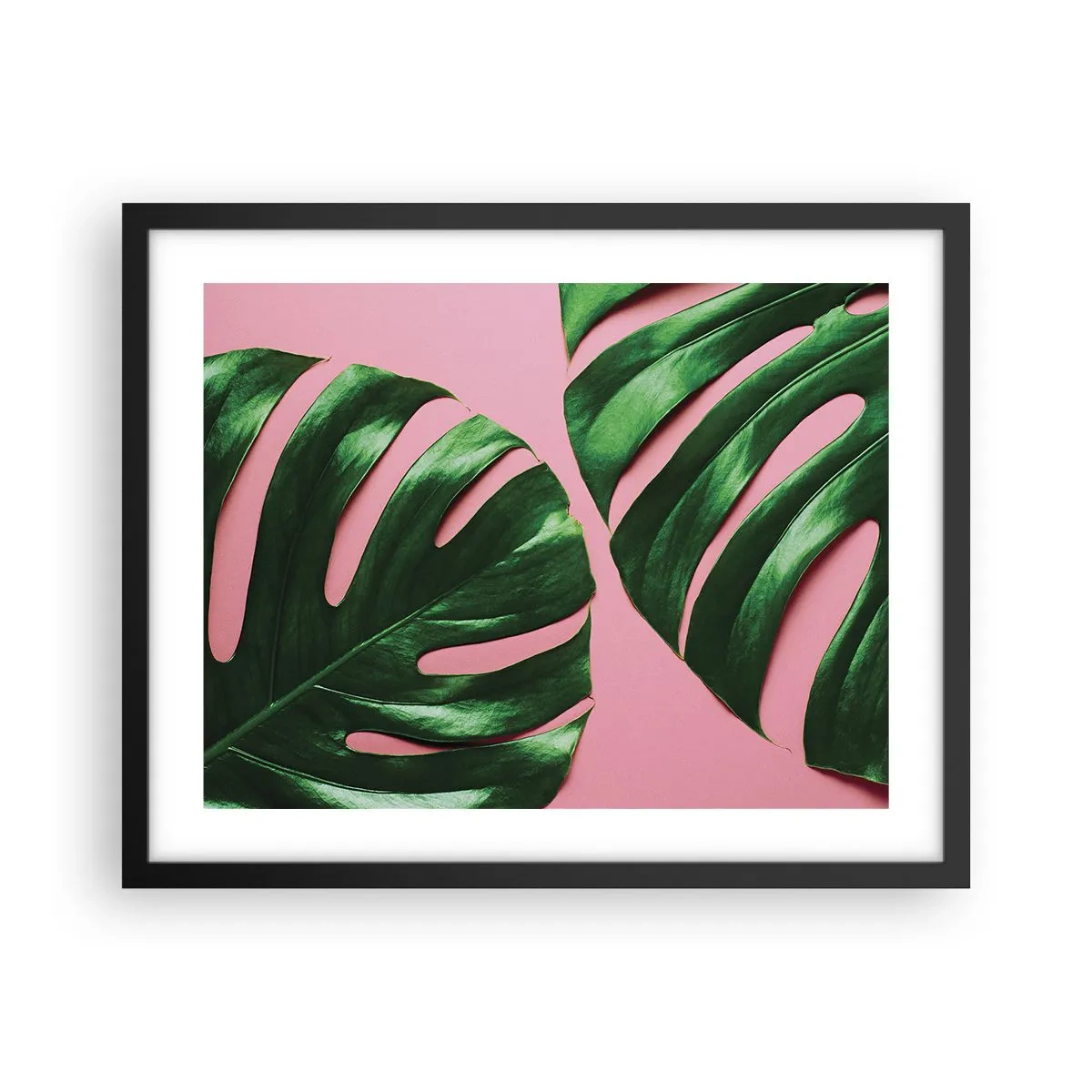 Pôster com moldura preta - Encontro verde - 50x40 cm
