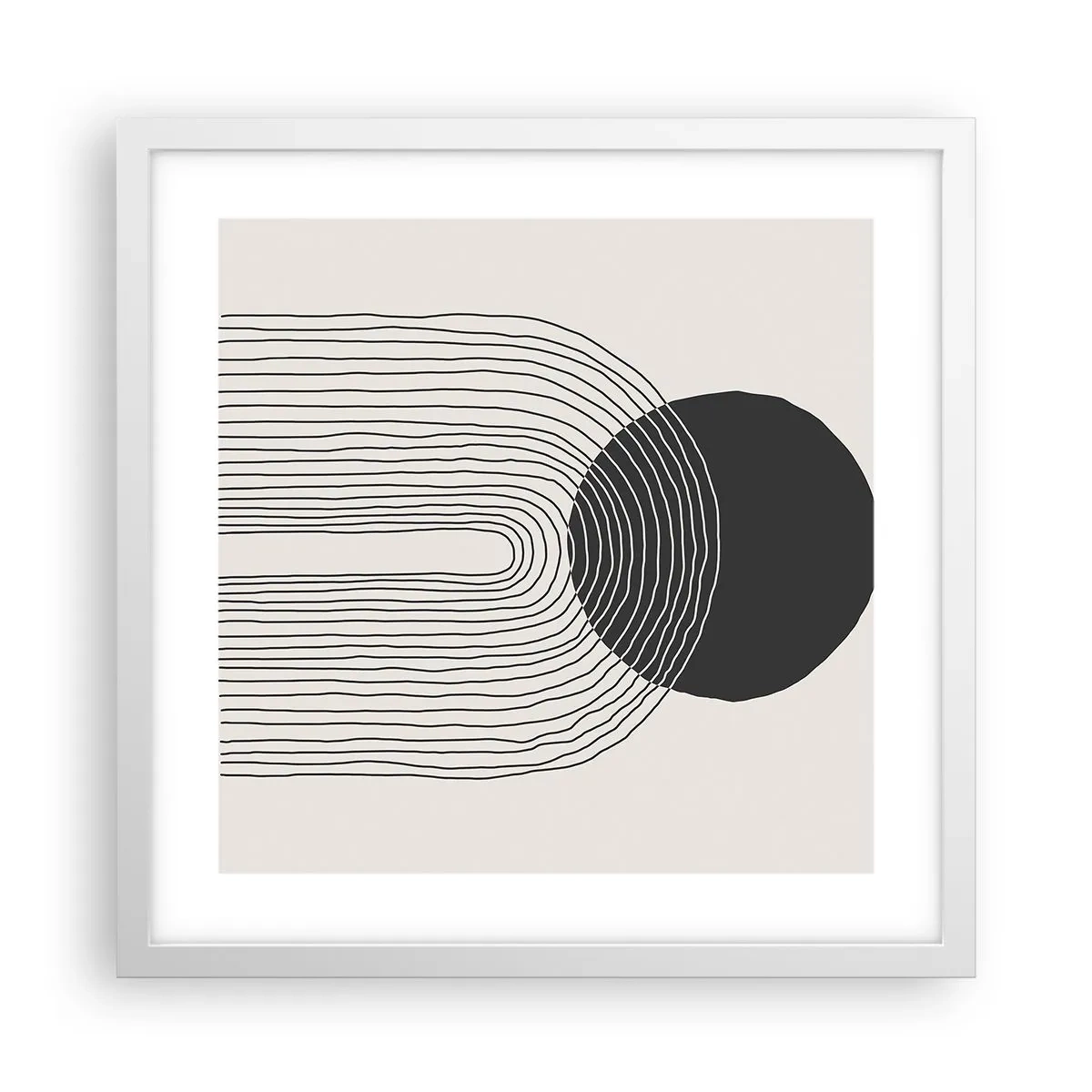 Pôster em moldura branca - Tremores e confiança - 40x40 cm