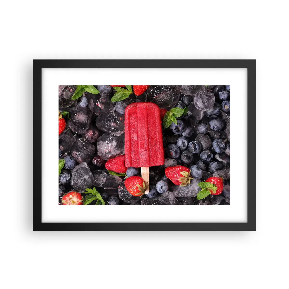 Pôster com moldura preta - O sabor de um verão quente - 40x30 cm