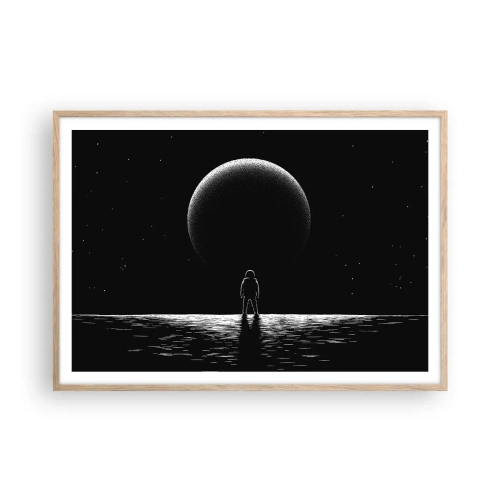 Pôster com moldura de carvalho claro - Cara a cara - 100x70 cm