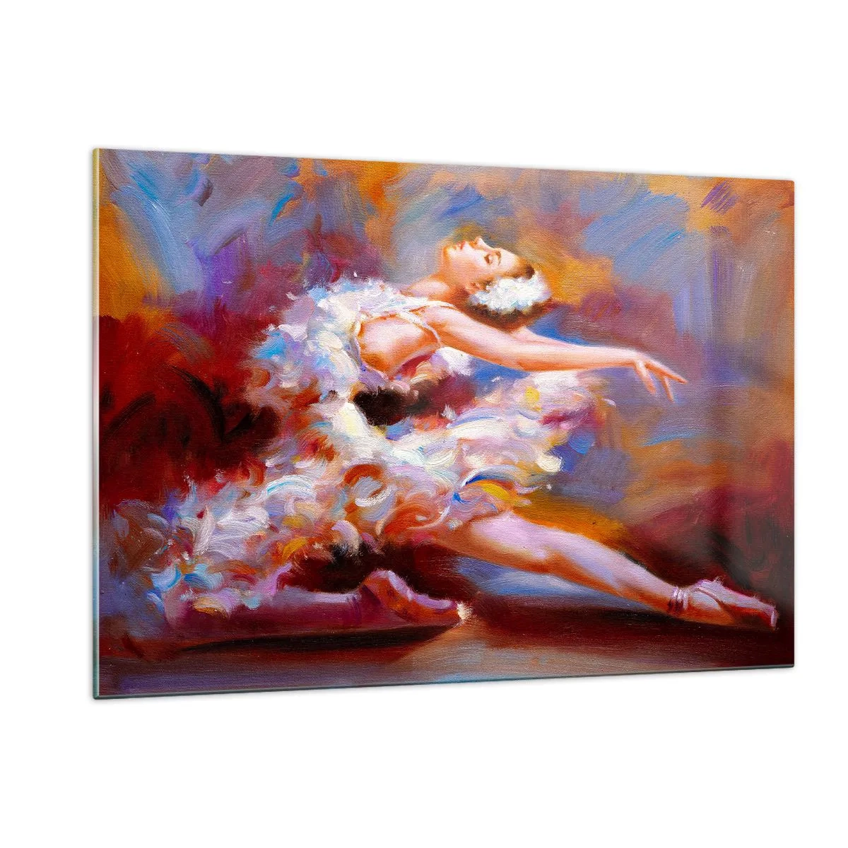 Quadro em vidro - A graça do cisne - 120x80 cm