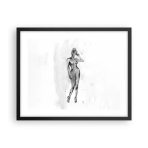 Pôster com moldura preta - Um estudo do ideal da feminilidade - 50x40 cm