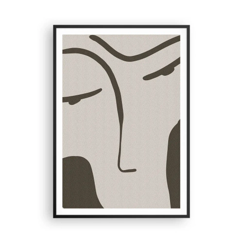 Pôster com moldura preta - Como uma pintura de Modigliani - 70x100 cm