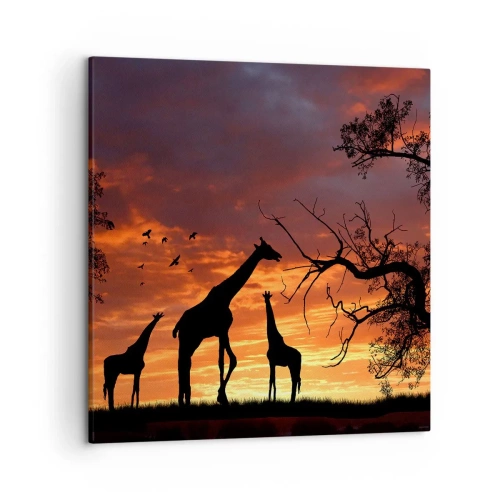 Quadro em tela - Um pequeno jantar com seus entes queridos - 50x50 cm