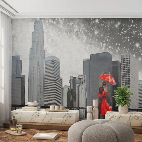 Papel de Parede Standard Eco - O homem não é pedra - Nova Iorque, Cidade, Amor - 150x105 cm