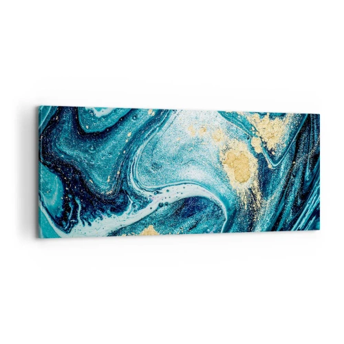 Quadro em tela - Redemoinho azul - 100x40 cm