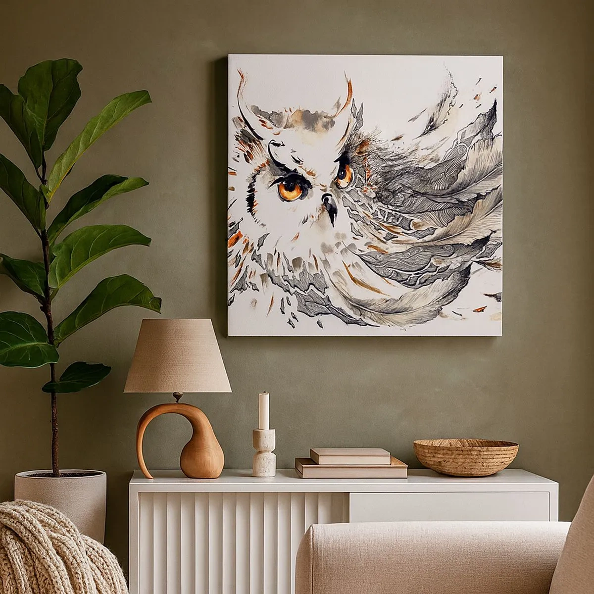 Quadro em tela - Ela veio do mundo da magia - 30x30 cm