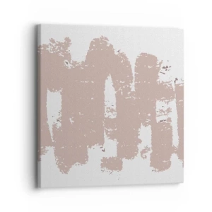 Quadro em tela - Abstração em rosa suave - 30x30 cm