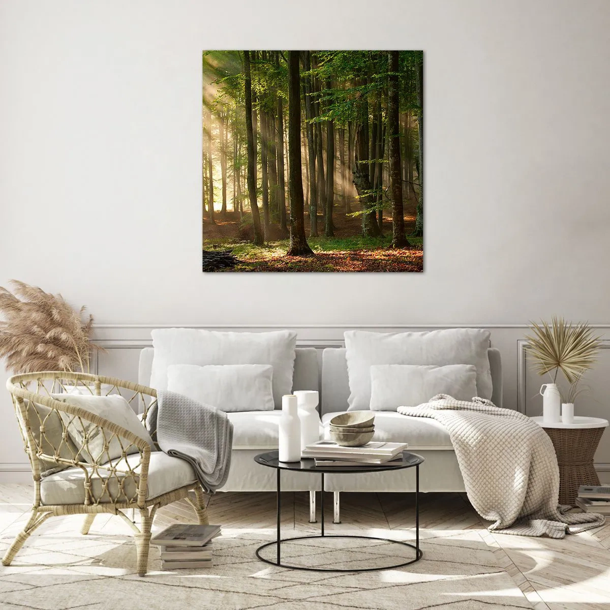 Quadro em vidro - Radiante em uma manhã de primavera - 30x30 cm