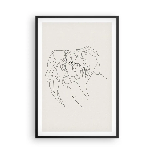 Pôster com moldura preta - Emaranhados pelo sentimento - 61x91 cm