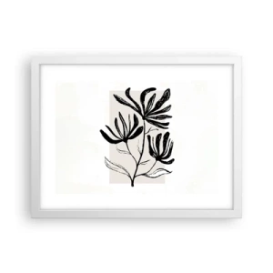 Pôster em moldura branca - Esboço para o herbário - 40x30 cm