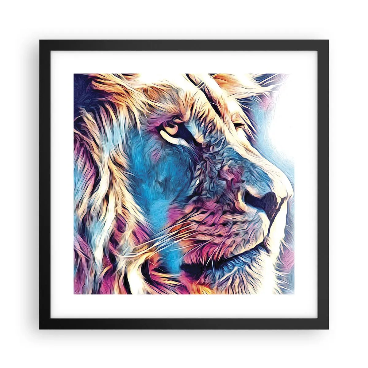 Pôster com moldura preta - A sabedoria da natureza - 40x40 cm