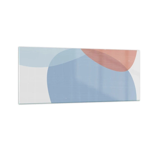 Quadro em vidro - Relacionamentos pastel - 100x40 cm